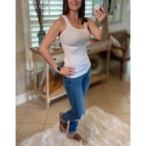 🎀PLUS Boy Beater Racerback Tank White 2921